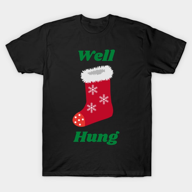 Well Hung, Christmas Pun T-Shirt by Felicity-K